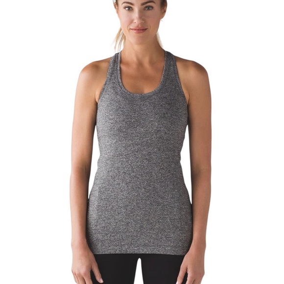 Lululemon Cool Racerback II Heathered Black Grey Size6/Small - Picture 1 of 9
